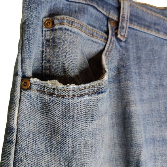 Wrangler Oversized Distressed Marked Work Denim Jeans - Picture 7 of 10